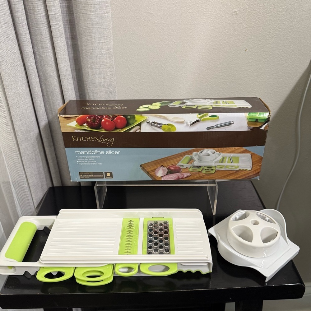 Kitchen Living Mandolin Slicer Cooking Set Kitchenware White Green